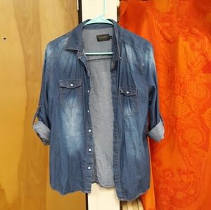 Women's L Button down top